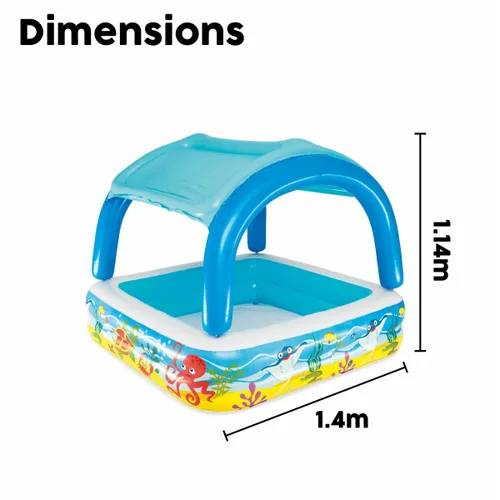 Vista 16 de Bestway Piscina Hinchable Infantil Techo Desmontable 140x140x114 cm +2 Años Jardin 52192