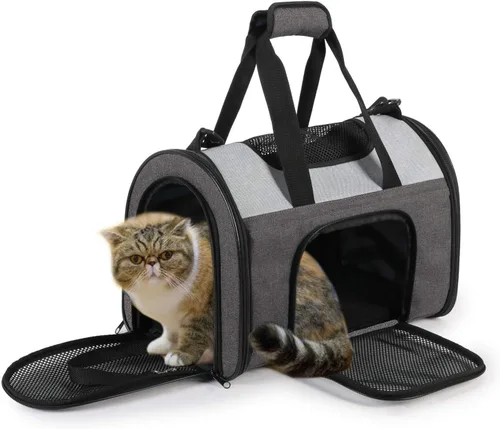Vista 9 de JESPET Transportín de Lados Suaves para Mascotas para Perros Pequeños, Gatos, Cachorros, Transportadores de Gatos y Perros Aprobados por Aerolíneas