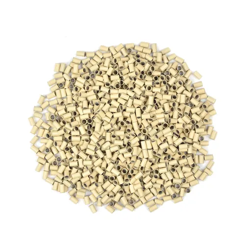 Vista 20 de 200 piezas de 0.134 in de microanillos de eslabones de cuentas de cobre sin silicona para extensiones de cabello (negro)