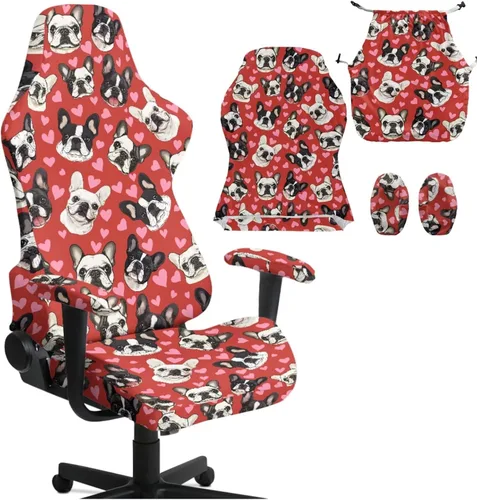 Vista 22 de Heart Gaming Chair Cover for Desk Chair Stretchy Armrest Covers Washable Ergonomic Office Seat Cover Dustproof Gaming Chairs Easy to Fit Home Office