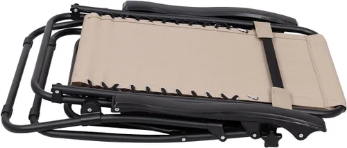 Vista 6 de Giantex Juego de 3 sillas de gravedad cero, tumbonas para patio, piscina, reclinables, plegables, sillas de descanso para patio trasero (beige)