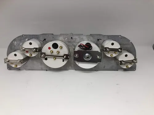 Vista 5 de Dolphin Gauges 1960 1961 1962 1963 Chevy Truck 6 Gauge Dash Cluster Panel Set Mecánico Oro Bisel