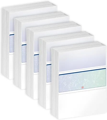 Vista 15 de Cheques de negocio de mármol azul de seguridad DocuGard con 11 características para prevenir el fraude