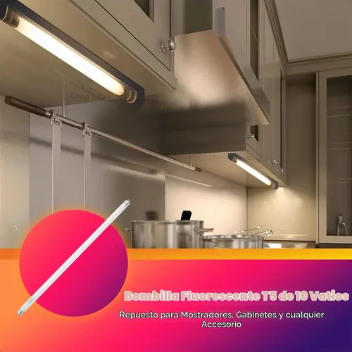 Vista 3 de Bombilla fluorescente F10T5/830, T5, 10 W, 3000 K, 16 pulgadas, paquete