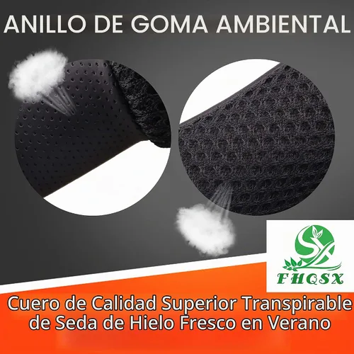 Vista 5 de Funda para volante de automóvil, almohadilla acolchada para las manos, deslizable, ajuste universal de 15''/38 cm (negro)