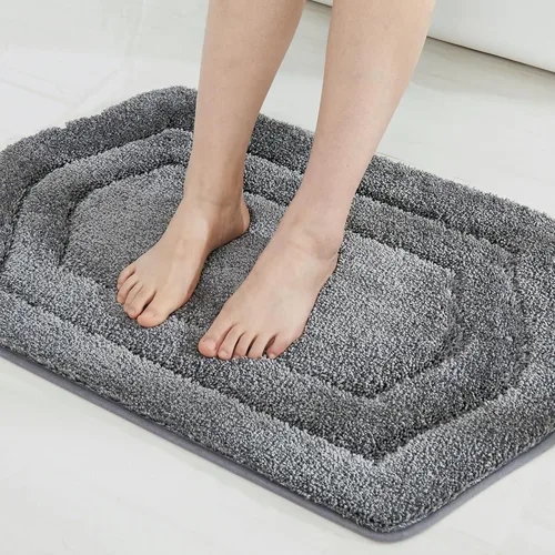 Vista 34 de COSY HOMEER Alfombras de Baño Extra Gruesas para Baño - Juegos de Alfombras Antideslizantes de Lino de Baño Suave Felpa 100% Poliéster Fuerte Sala