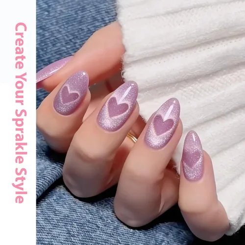 Vista 4 de Modelones - Esmalte de uñas de gel de ojo de gato para herramienta de arte de uñas, color rosa