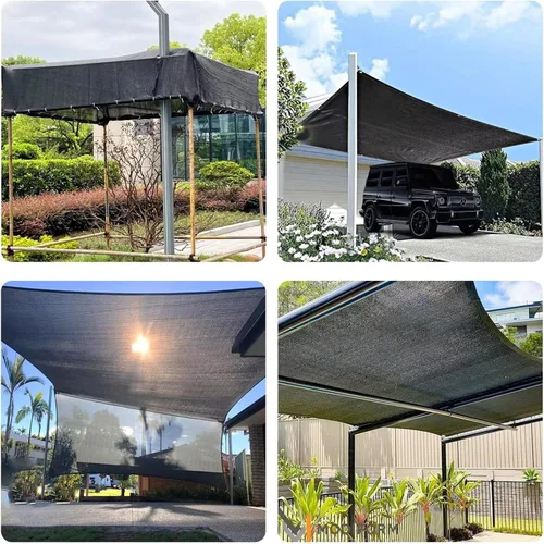 Vista 5 de Tela de sombra 40% para jardín, 6.5 x 6.5 pies, paño de sombra para plantas de invernadero, lona de malla bloqueador solar para plantas de jardín