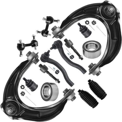 Vista 134 de Detroit Axle - Kit de suspensión delantera 4WD para Nissan Frontier Pathfinder Xterra, 2 cubos de rodamientos de ruedas, 2 brazos de control