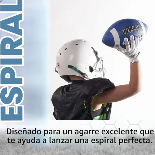 Vista 7 de Franklin Sports Adult 1000 Junior Youth Football Azul/Blanco