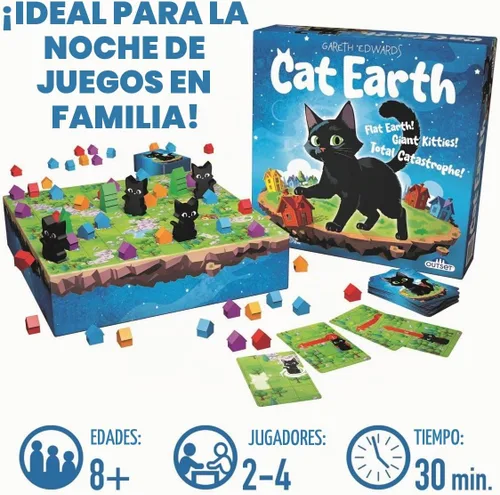 Vista 2 de Cat Earth - Juego de mesa familiar de estrategia ligera - 2 a 4 jugadores a