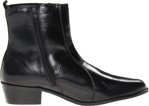 Vista 6 de Stacy Adams Santos - Botas con cremallera lateral para hombre, cuero negro