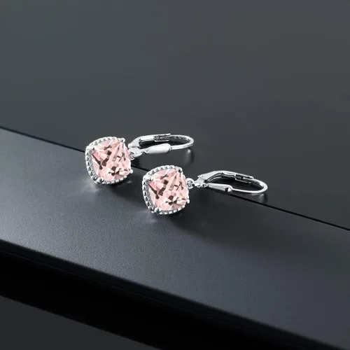 Vista 16 de Gem Stone King Aretes colgantes de plata de ley 925 de 0.315 pulgadas para mujer
