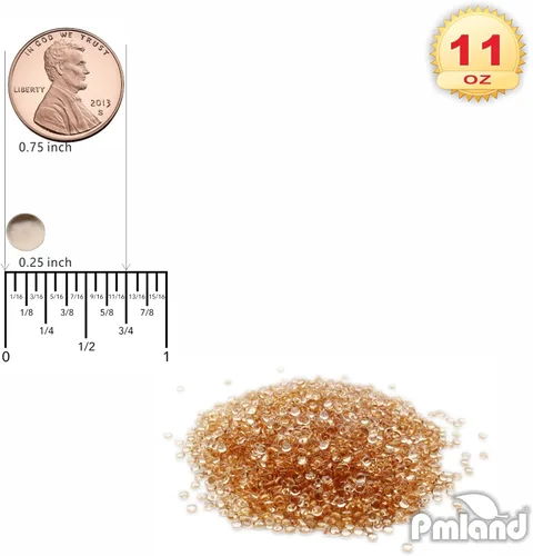 Vista 3 de PMLAND 3500 cuentas acrílicas de oro rosa, rellenos de jarrones de mini