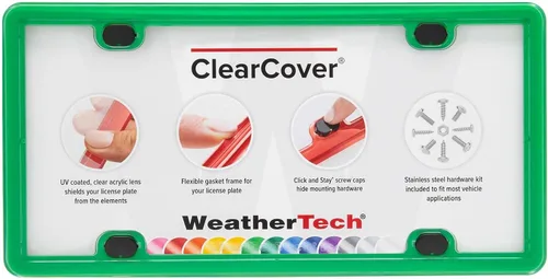 Vista 20 de WeatherTech ClearCover - Cubierta de lente de acrílico transparente con marco duradero que protege las matrículas, color negro