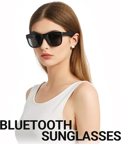 Vista 2 de GS01 Smart Bluetooth Gafas de sol, gafas de sol de audio con altavoz, lente polarizada UV400, música abierta del oído, control táctil