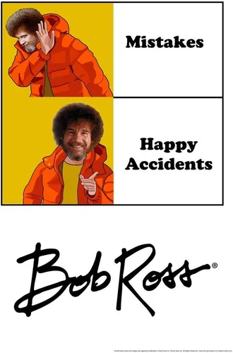 Vista 5 de Bob Ross Accidentes Felices Meme Gracioso Póster de Bob Ross Colección de Bob Ross Pintura de Arte de Bob Happy Accidents Póster Motivacional Bob