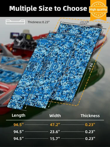 Vista 6 de FOCEAN Suelo de Barco de Espuma EVA Cubierta de Barco Suelo Marino Camuflaje Alfombrillas Marinas Autoadhesivas para Barcos Yate Kayak RV Ocean Camo