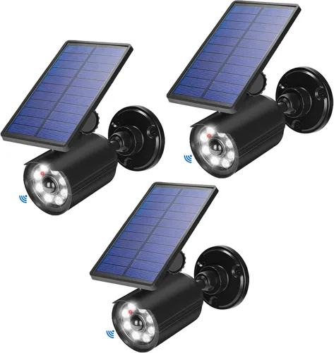 Vista 8 de Luces solares con sensor de movimiento al aire libre 2000LM, luces de seguridad de inundación IP67, luces puntuales impermeables para patio, garaje