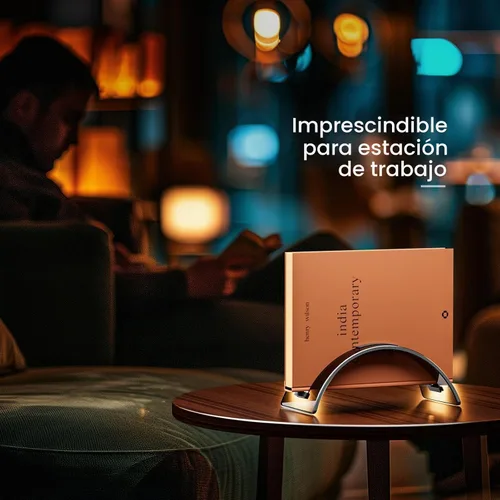 Vista 7 de Yikola Soporte Vertical para Laptop para Escritorio, Organizador Ahorro de Espacio para Todas las MacBook, Soporte para Laptop Acrílico Invisible