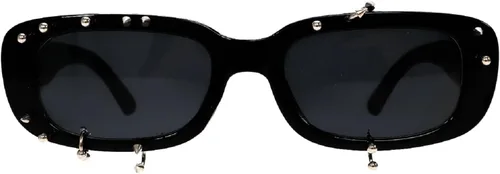 Vista 2 de punk Rivet Cyber Spike Decor Gafas de sol Wild Rock Gafas de sol para mujeres y hombres, gafas de sol modernas 13008