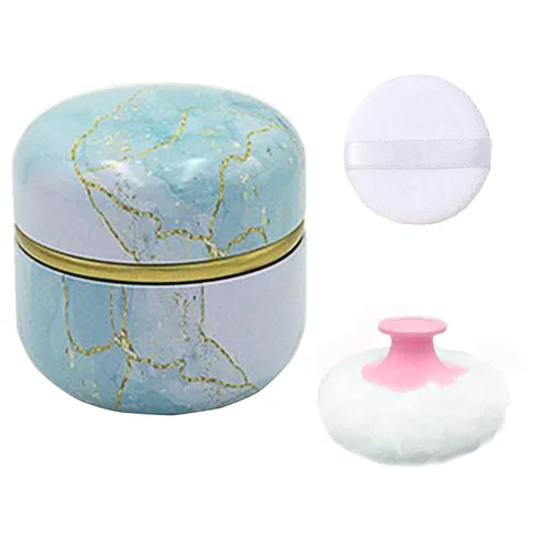 Vista 8 de Polvo Corporal y Contenedor para Polvo en Polvo, Polvo para Mujeres y Estuche de Polvo para Baño y Viaje (Abstracción)