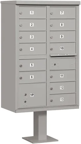 Vista 7 de Salsbury Industries 3313BLK-U 13 B Tamaño de Puertas, Unidad de Caja de Cluster Tipo IV Acceso USPS, Negro