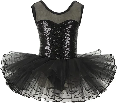 Vista 3 de Disimlarl Girls Ballerina Prom Party Costume Kids Flower Dress Dancewear Gymnastic Leotard Ballet Dress