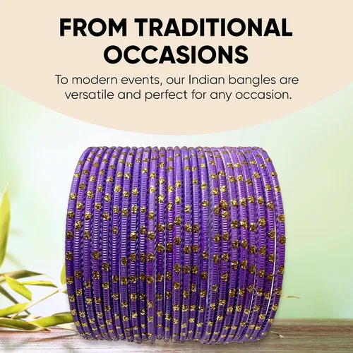 Vista 6 de Zenia Creations - Juego de pulseras de metal de 24 piezas, joyería étnica india para bodas, fiestas y uso diario de moda, pulseras coloridas