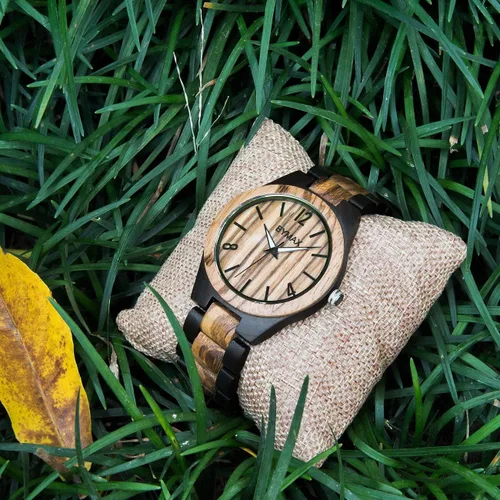 Vista 5 de Bymax - Reloj de pulsera analógico de cuarzo japonés hecho a mano con caja de regalo