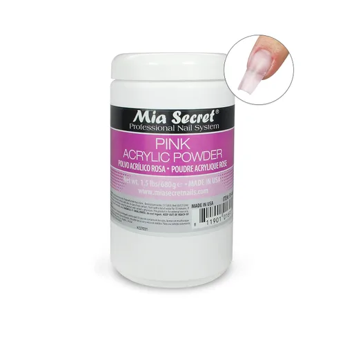 Vista 2 de Mia Secret Polvo acrílico rosa 1.5 lbs - Hecho en Estados Unidos