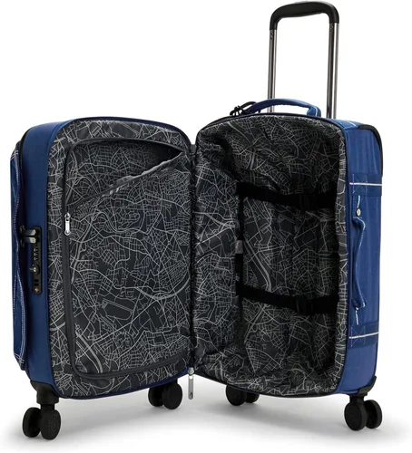 Vista 3 de Kipling Espontaneous S Softside Spinner - Equipaje para ruedas tamaño de cabina correas elásticas Admiral Blue CL 13L x 2075H x 825D Espontáneo S