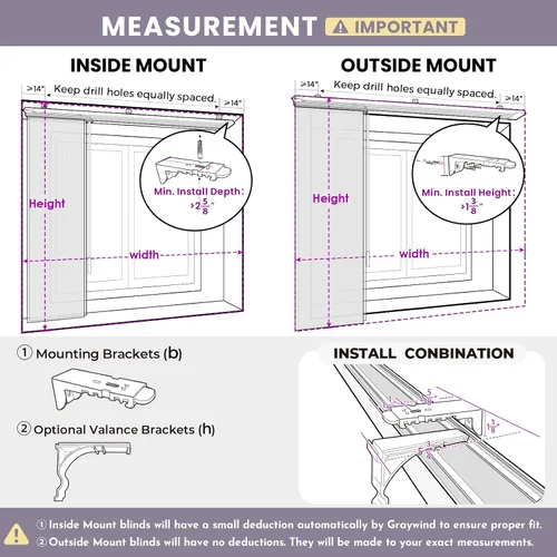 Vista 7 de Graywind - Paneles deslizantes manuales 100% opacos con control de varilla, persianas de privacidad para ventanas de patio, puertas corredizas