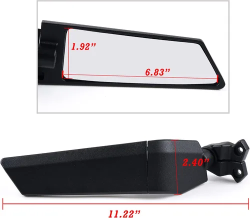 Vista 6 de Espejos retrovisores para motocicleta, espejos laterales giratorios ajustables para Honda CBR250R CBR500R CBR650R CBR1000R Kawasaki ZX6R ZX10R Ninja