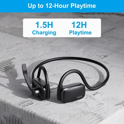 Vista 6 de Auriculares Bluetooth, auriculares inalámbricos Bluetooth V5.4 con micrófono de cancelación de ruido, 12H de reproducción, controlador de diafragma