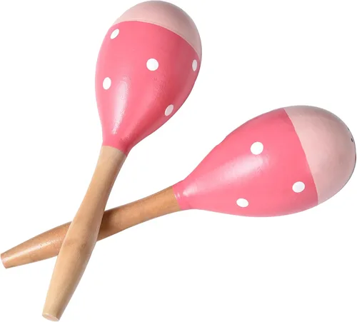 Vista 9 de Maracas para adultos y niños, 2 unidades de 9 pulgadas de maraca de madera para recuerdos de fiesta, color azul
