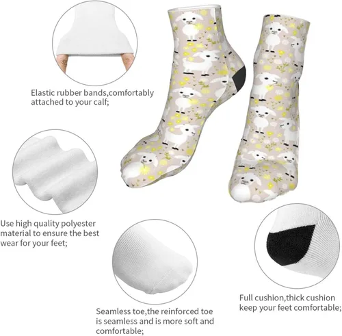 Vista 5 de Calcetines atléticos para mujer, para senderismo, deportes, yoga, correr, etc.