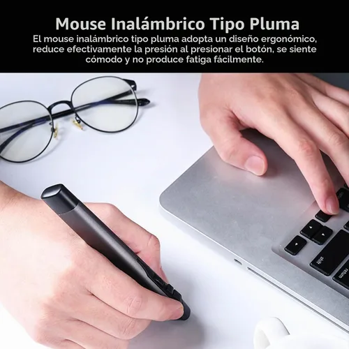 Vista 2 de Serounder - Mouse óptico Bluetooth de 2.4 G, 1200 DPI, 4 botones, ergonómico mini para laptops/pads