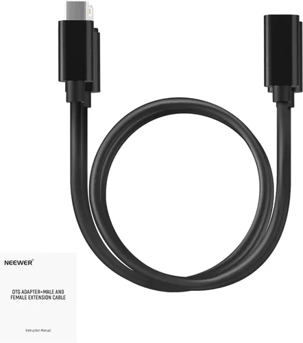 Vista 13 de NEEWER Juego de 2 adaptadores USB C a iOS OTG, USB tipo C (hembra) a iOS (macho) compatible con iPhone 14, 13, 12, 11 X, iPad tipo C, micrófono