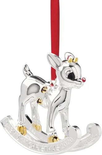 Vista 7 de Lenox 898583 2026 Adorno de sonajero navideño para bebés