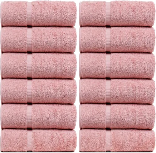 Vista 14 de Colección Luxury Hotel & Spa Altamente Absorbente, Secado Rápido 100% Algodón Turco 700 GSM, Toalla Eco Amigable, para Baño Borde Dobby Toalla