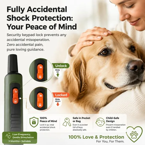 Vista 7 de Training Collar for Dogs with Remote Control, Green 4500FT Range, IPX8 Waterproof, 5-150 Lbs, 4 Training Modes, Security Lock, Dog Training