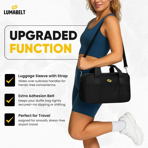 Vista 5 de Pequeña bolsa de gimnasio para mujer Bolsa deportiva compacta e impermeable para entrenamiento, viajes o yoga Bolsa de fitness ligera con bolsillo