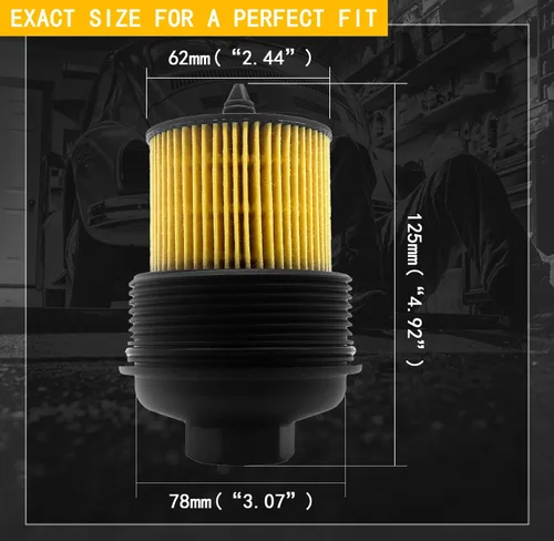 Vista 2 de Ensamble de Filtro de Aceite de Motor y Tapa OXCANO Reemplaza 12605565 PF458G Compatible con Pontiac G5 G6 Grand Am Pursuit Solstice Sunfire