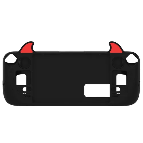 Vista 7 de PlayVital Cute Demon Protective Case for Steam Deck LCD & OLED, Kawaii Anti-Slip Protector for Steam Deck OLED with Thumb Grip Caps & Trackpads