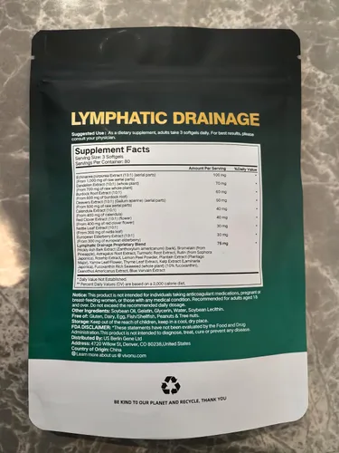 Vista 9 de Suplemento de drenaje linfático, 240 cápsulas blandas, suplemento de apoyo del sistema linfático de 4275 mg para mujeres y hombres, mezcla