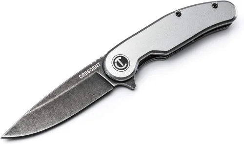 Vista 2 de Crescent Cuchillo de bolsillo de 3-1/4 pulgadas con hoja de punta caída y mango de aluminio - CPK325A