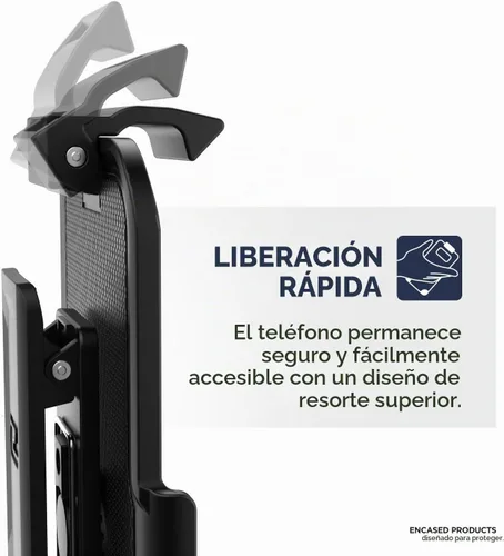 Vista 5 de ENCASED Funda para cinturón con clip para iPhone 11 (2019 Rebel Armor) Funda protectora resistente de cuerpo completo con soporte (Negro)