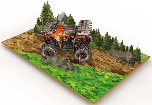 Vista 7 de PopLife Tarjeta desplegable 3D de ATV Quad Bike – Cumpleaños, Día del Padre, graduación, aniversario, jubilación, felicitaciones – Tarjeta