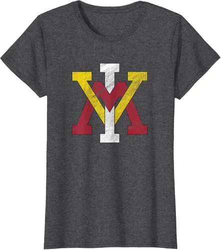 Vista 3 de Virginia Military Institute Camiseta VMI Keydets Distressed Primary, Negro
